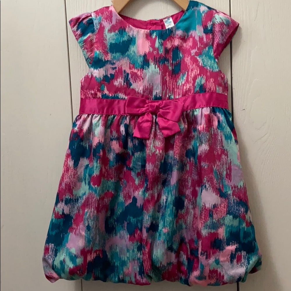 Cherokee Colourful Cap Sleeve Bubble Hem Dress